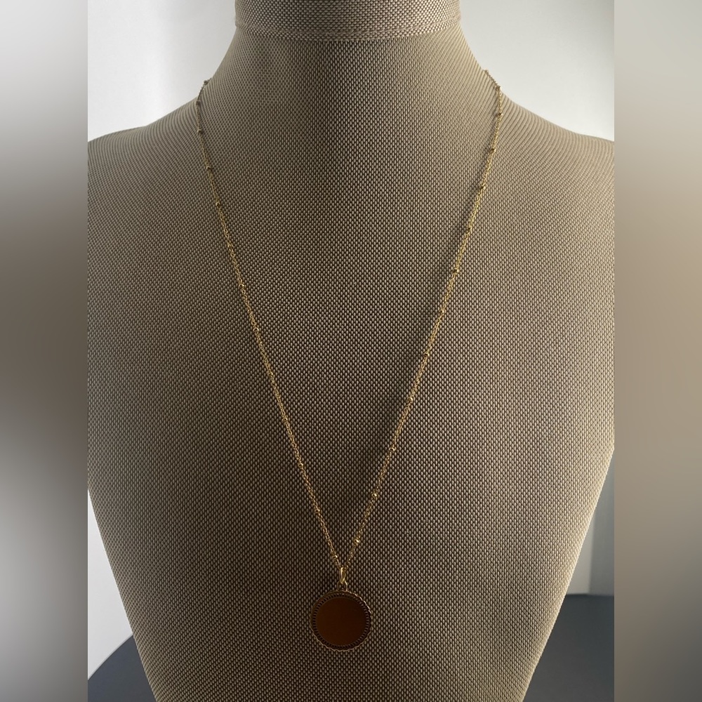 Gold Pendant Adjustable Necklace